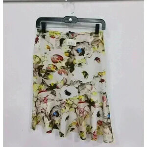 Robert Rodriguez Women's XS Floral A-Line Knee Length Skirt Fairy Artsy Coquette